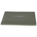 Saint Laurent Light Khaki Grain De Poudre Credit Card Case