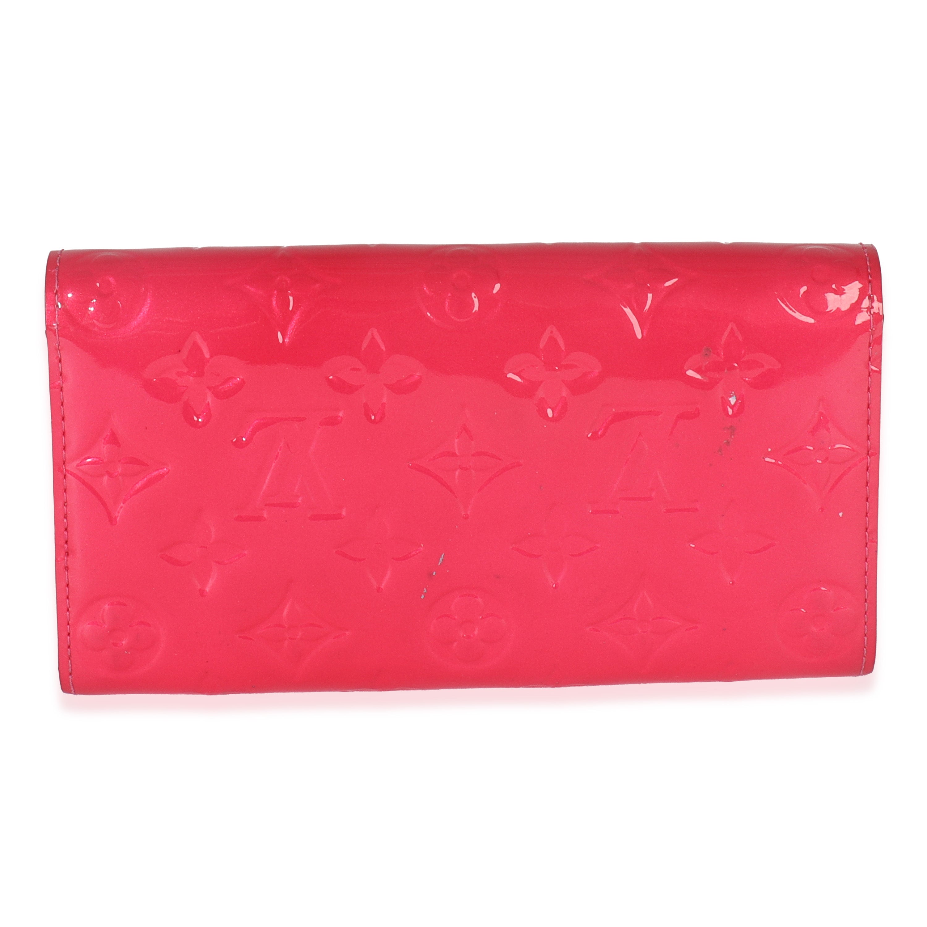 Louis Vuitton Rose Pop Monogram Vernis Sarah Wallet