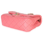 Chanel Pink Quilted Lambskin Pearl Crush Mini Rectangular Flap Bag