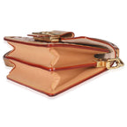 Louis Vuitton Pink Brown Leather Woven Dauphine PM