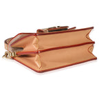 Louis Vuitton Pink Brown Leather Woven Dauphine PM