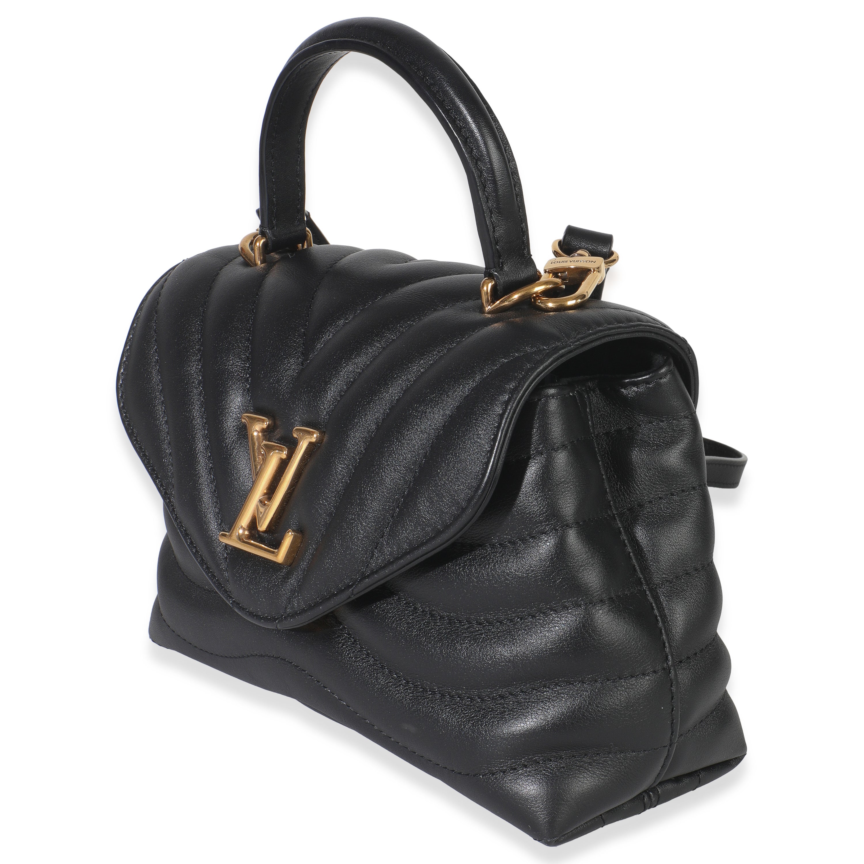 Louis Vuitton Black Calfskin New Wave Hold Me Top Handle Bag
