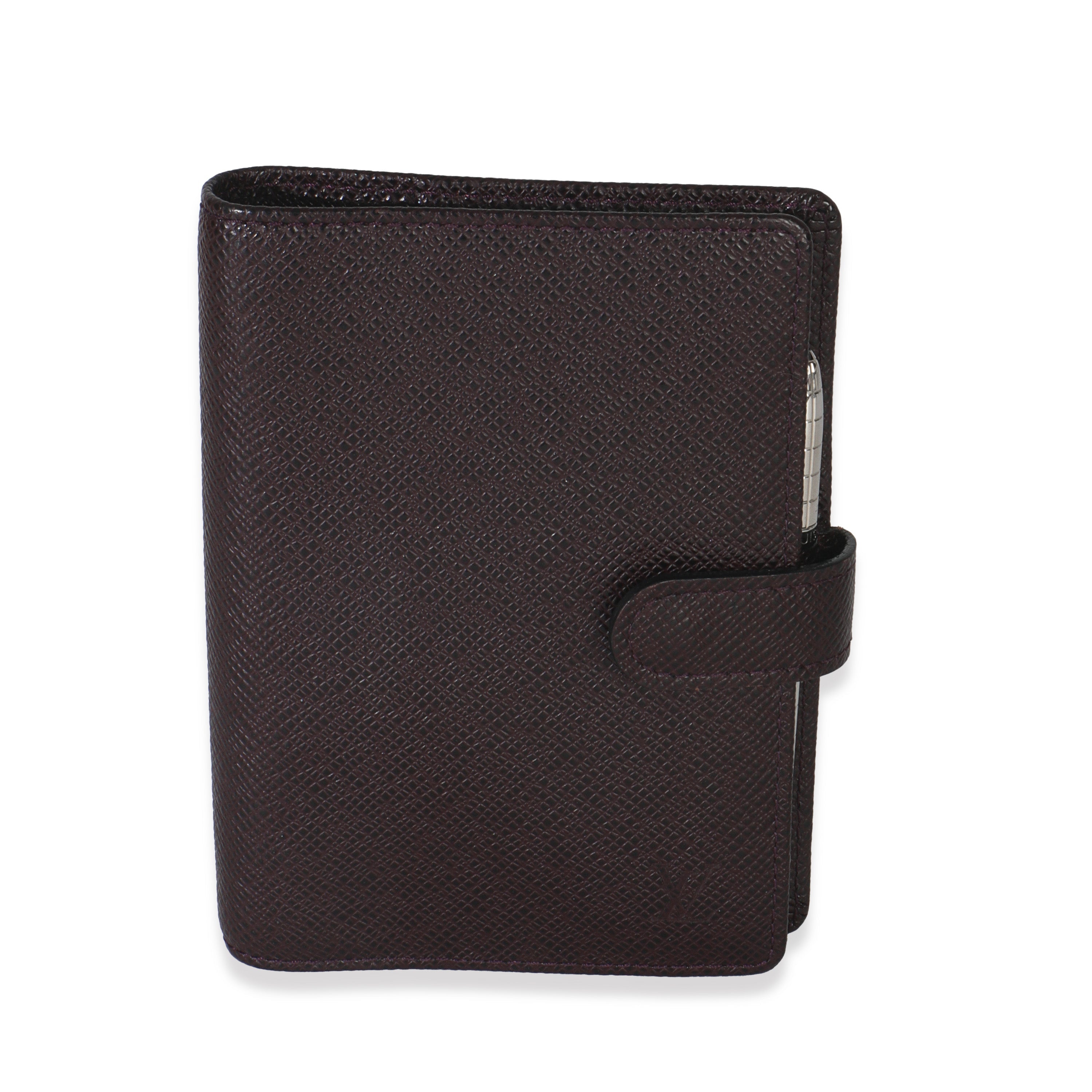 Louis Vuitton Purple Taiga Small Ring Agenda Cover