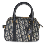 Christian Dior Navy Oblique Canvas Small D Vibe Bowling Bag