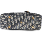 Christian Dior Navy Oblique Canvas Small D Vibe Bowling Bag