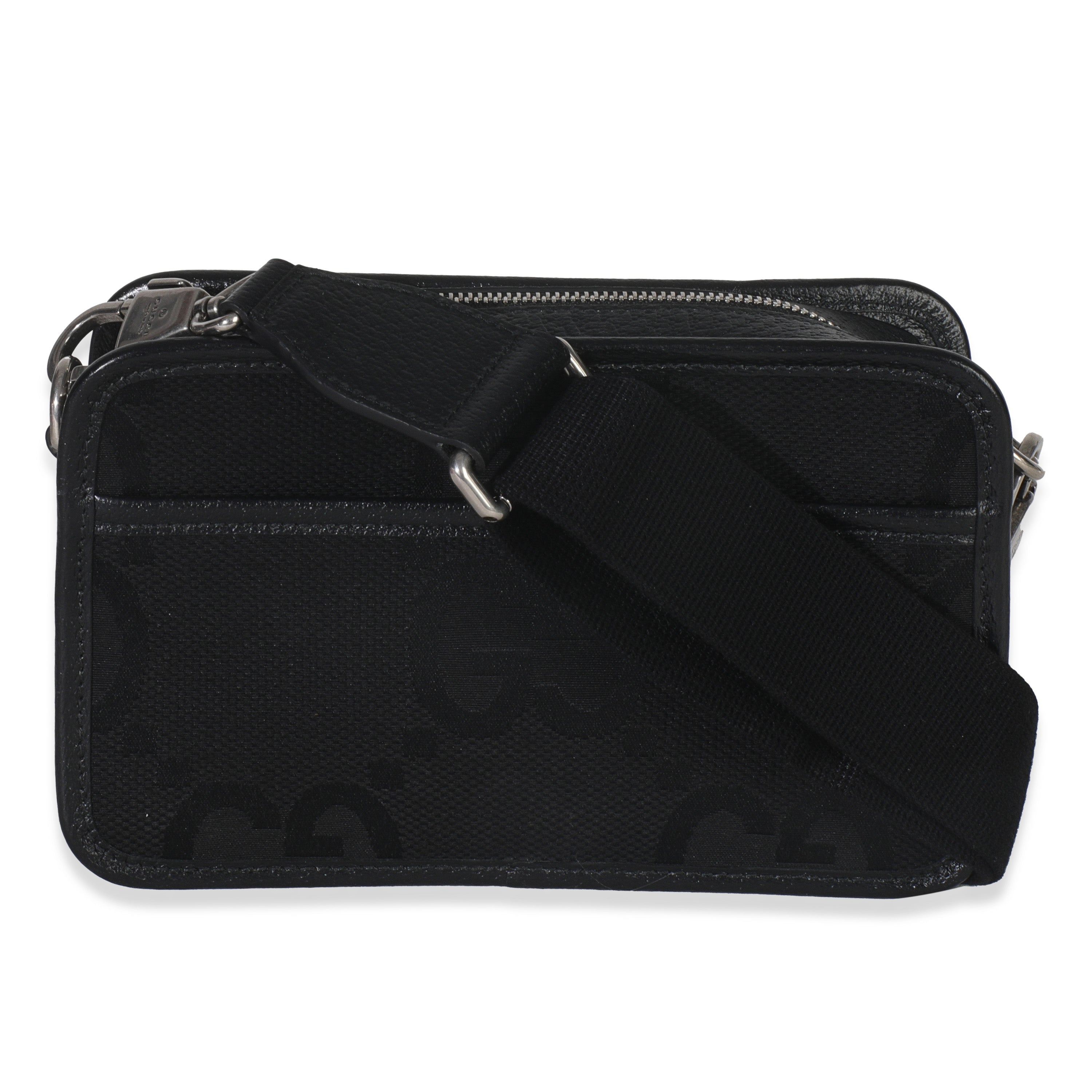 Gucci Black Jumbo GG Canvas Messenger Bag