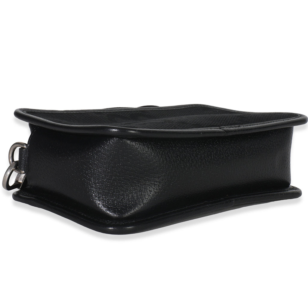 Gucci Black Jumbo GG Canvas Messenger Bag