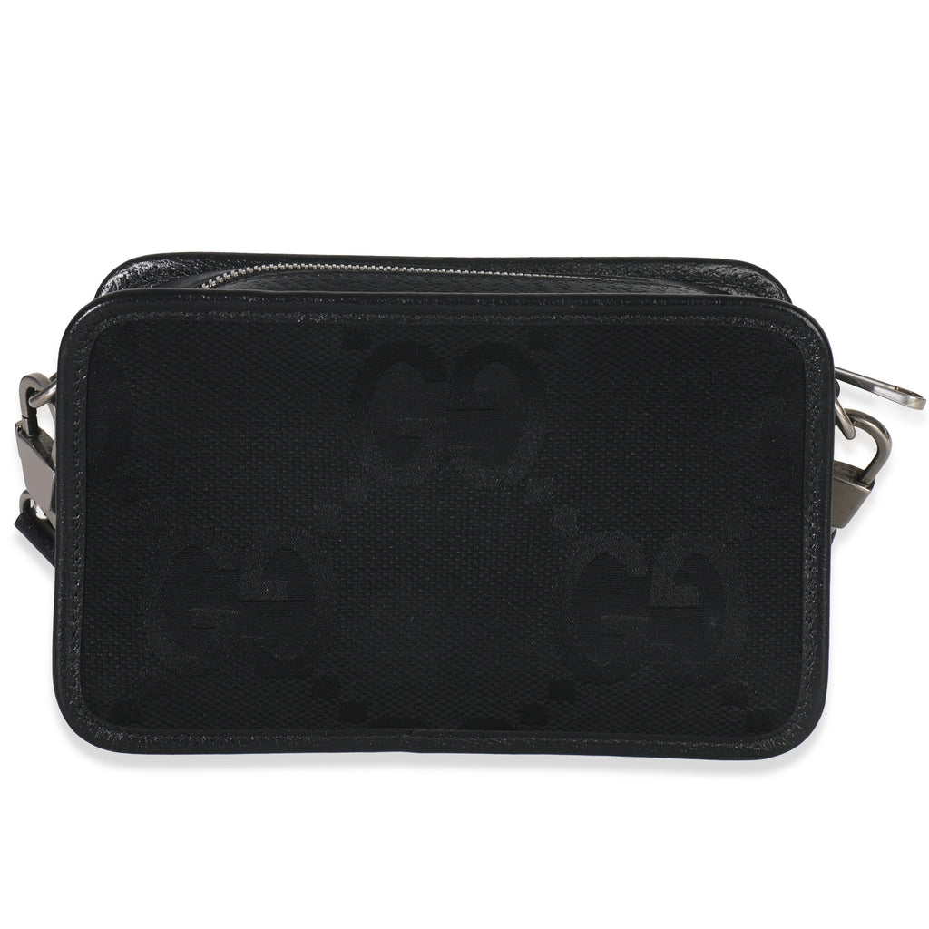 Gucci Black Jumbo GG Canvas Messenger Bag