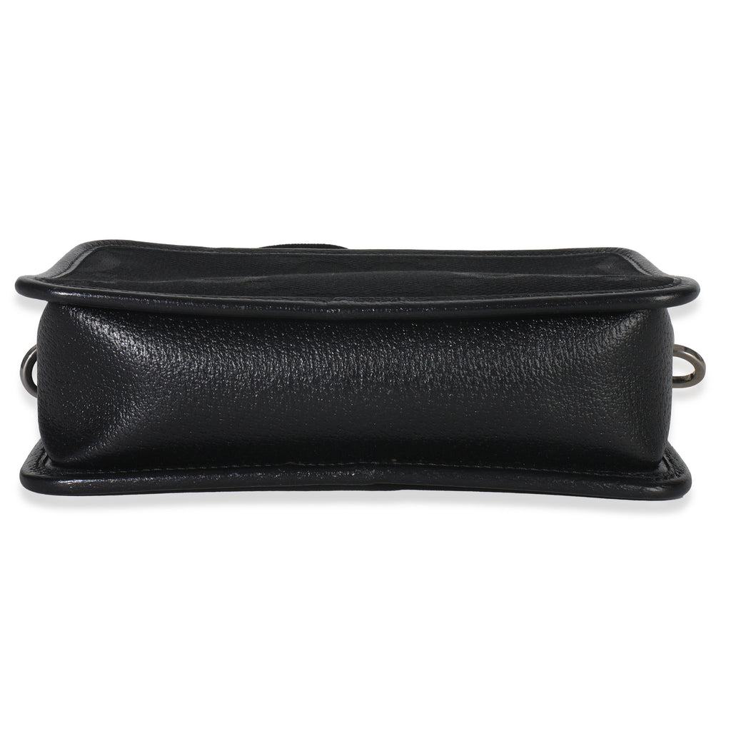 Gucci Black Jumbo GG Canvas Messenger Bag