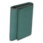 Gucci Green Embossed GG Leather Key Holder