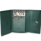 Gucci Green Embossed GG Leather Key Holder