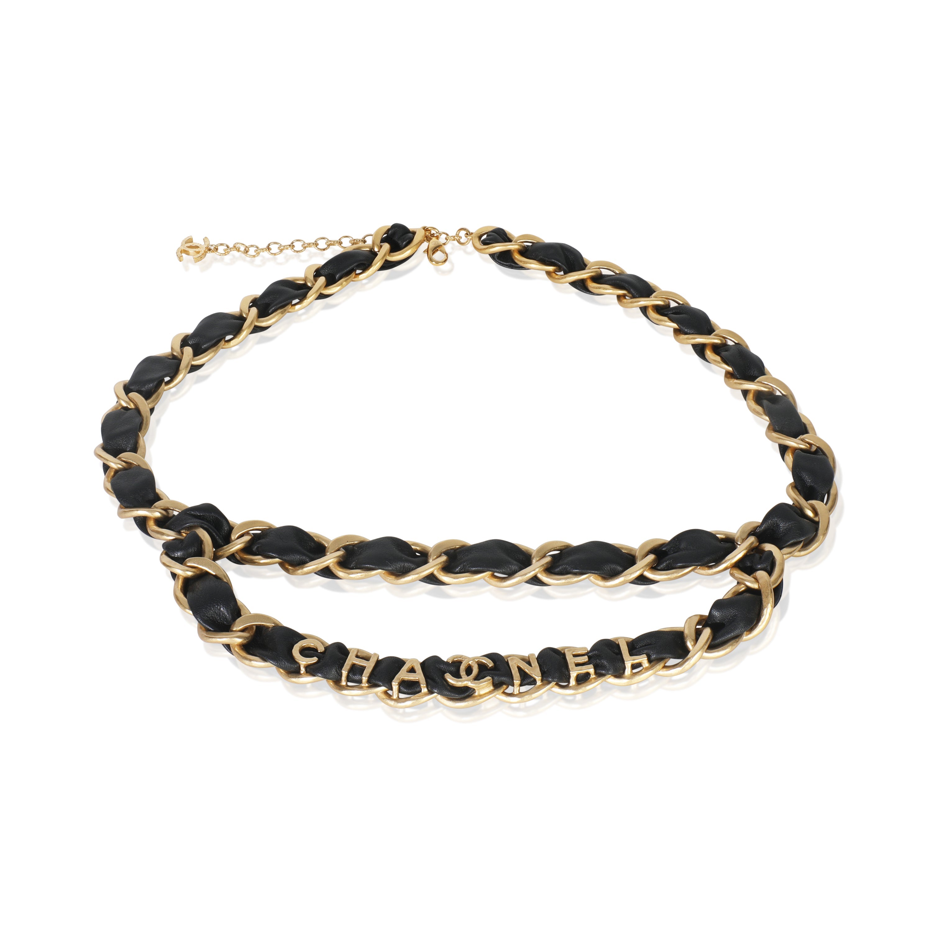 Chanel Gold-Plated 2020 Leather Chain Link Belt