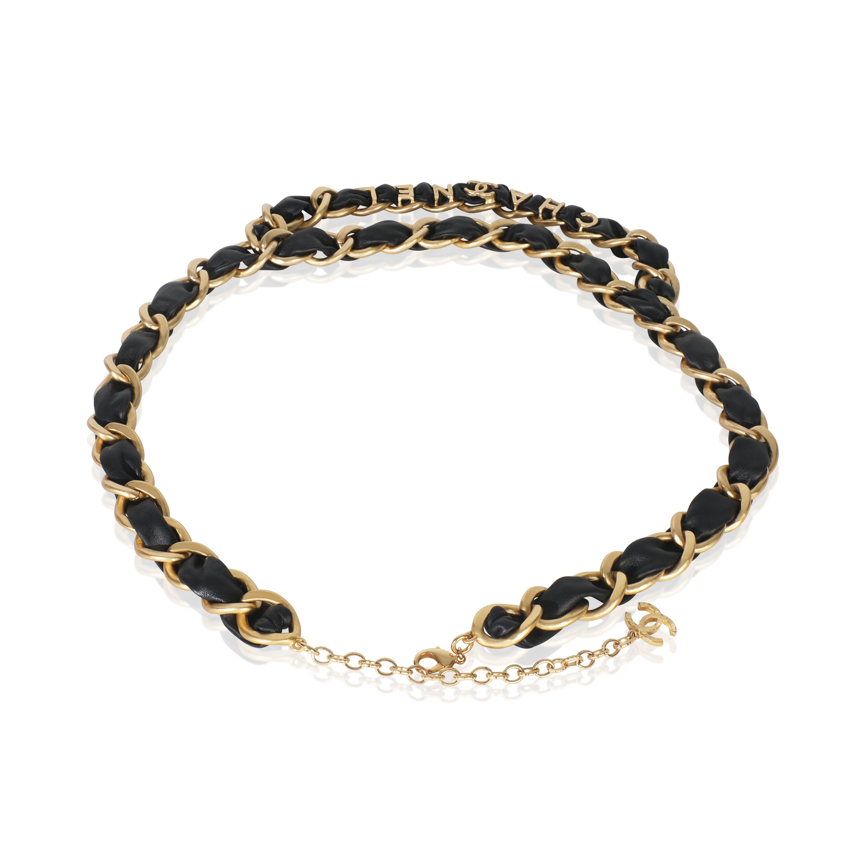 Chanel Gold-Plated 2020 Leather Chain Link Belt