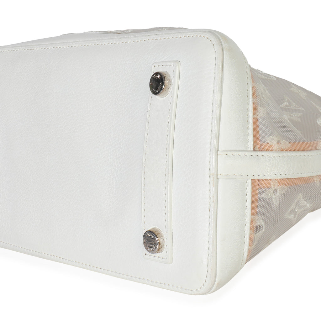 Louis Vuitton White Monogram Transparence Lockit East West