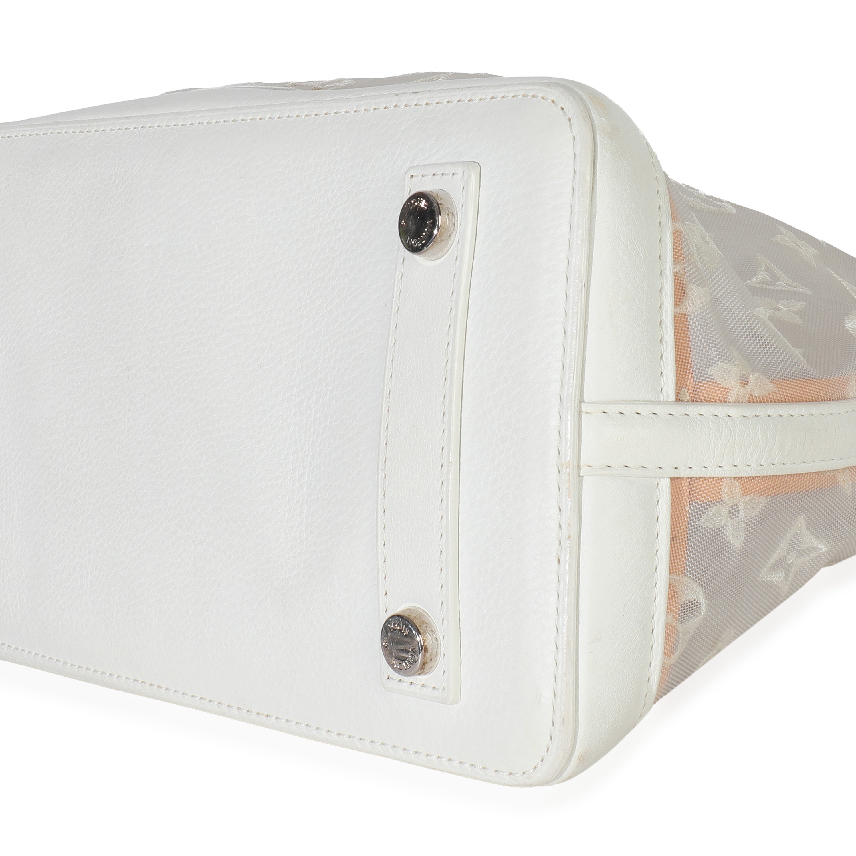 Louis Vuitton White Monogram Transparence Lockit East West