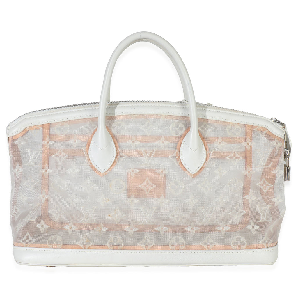 Louis Vuitton White Monogram Transparence Lockit East West