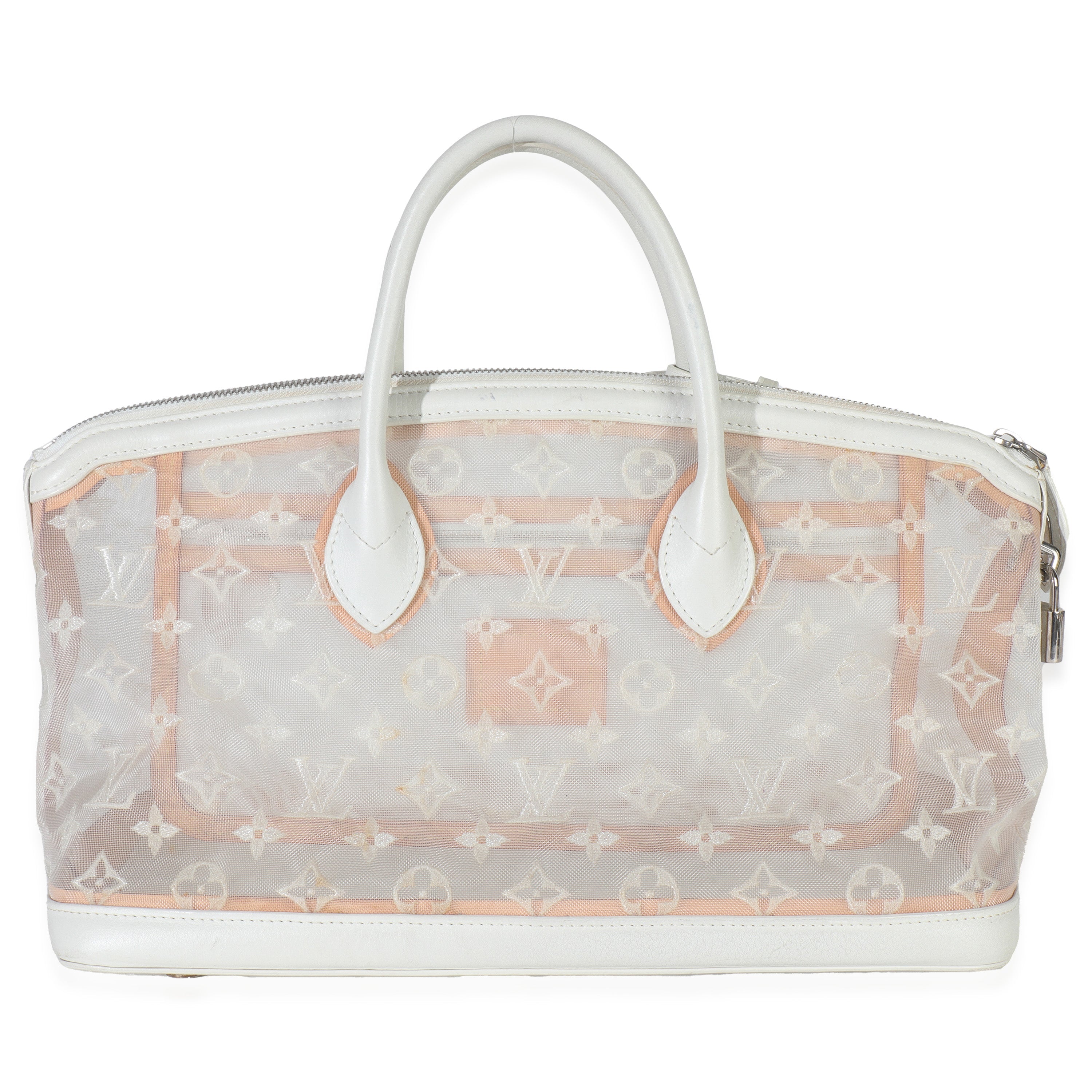 Louis Vuitton White Monogram Transparence Lockit East West