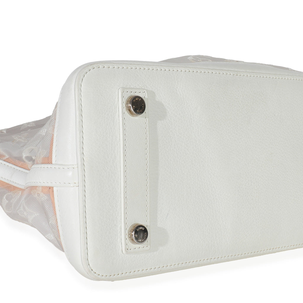 Louis Vuitton White Monogram Transparence Lockit East West