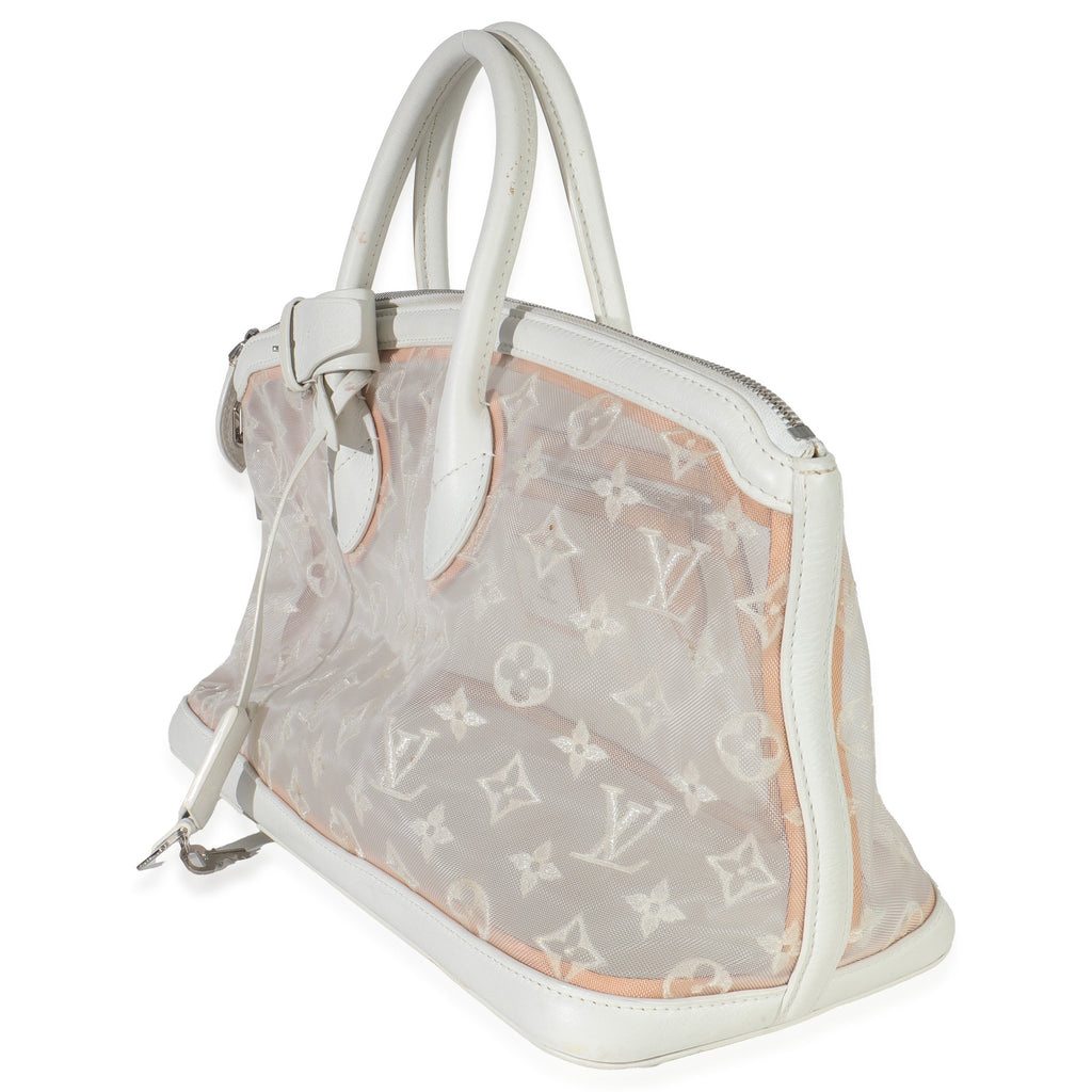 Louis Vuitton White Monogram Transparence Lockit East West