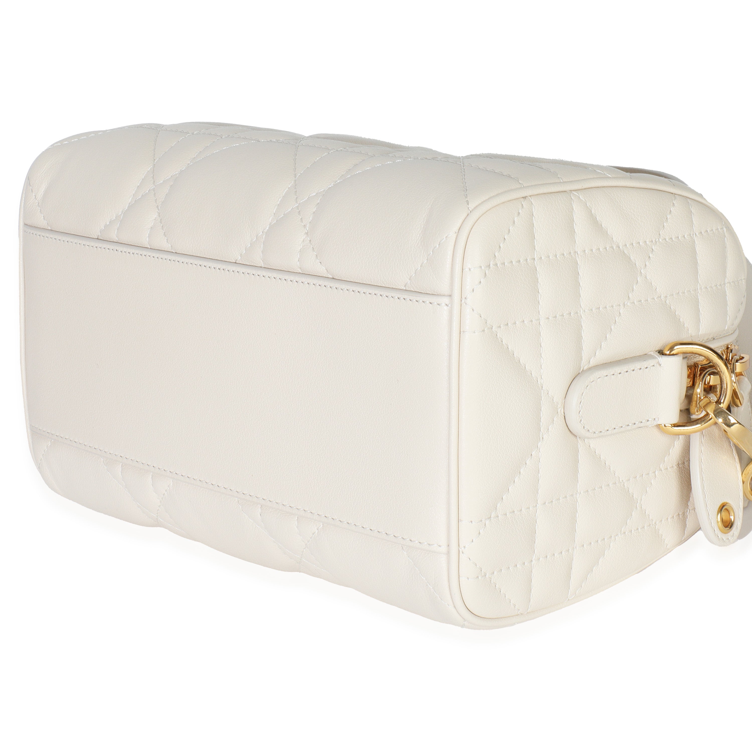 Christian Dior Dusty Ivory Macrocannage Calfskin Dior Groove 20 Bag