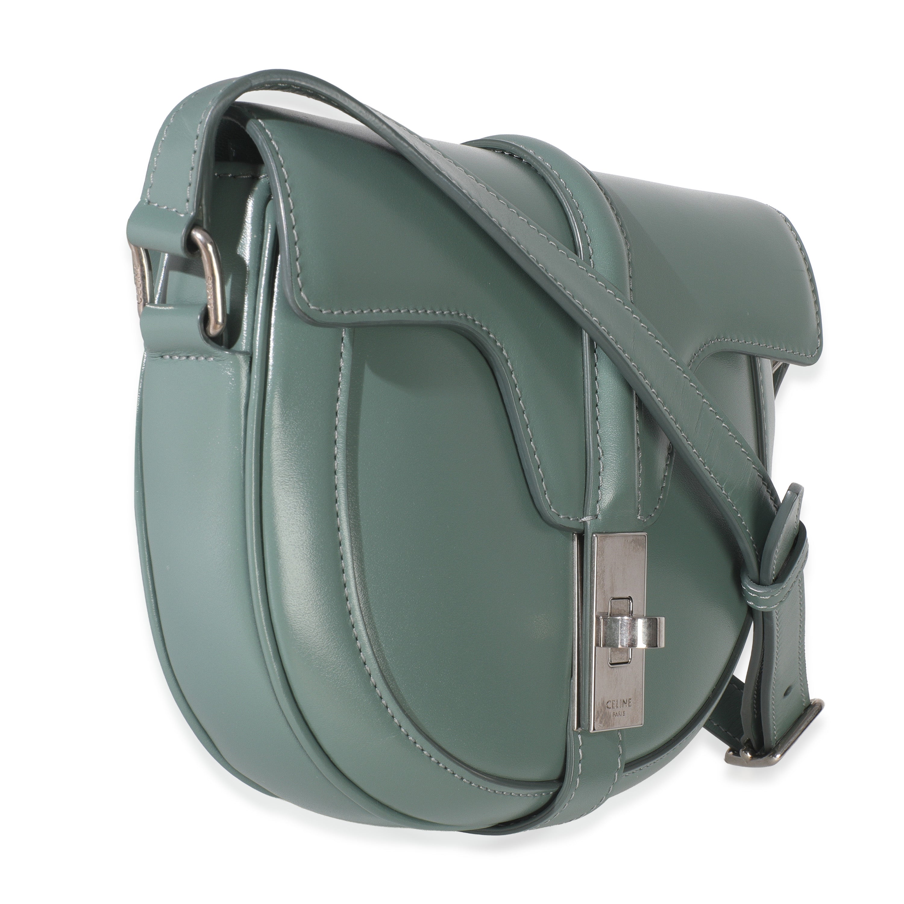 Celadon Satinated Calfskin Besace Small 16