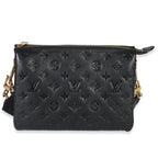 Louis Vuitton Black Monogram Embossed Lambskin Coussin PM