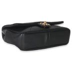 Chanel Black Quilted Lambskin Resin Elegant Chain Flap Bag