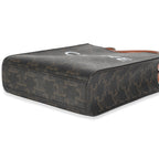 Brown Triomphe Canvas  Mini Vertical Cabas
