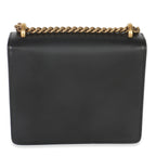 Gucci Black Smooth Calfskin Small GG Marmont Chain Bag