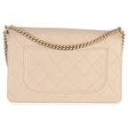 Chanel Beige Quilted Caviar Suede Lady Coco Chain Flap Bag