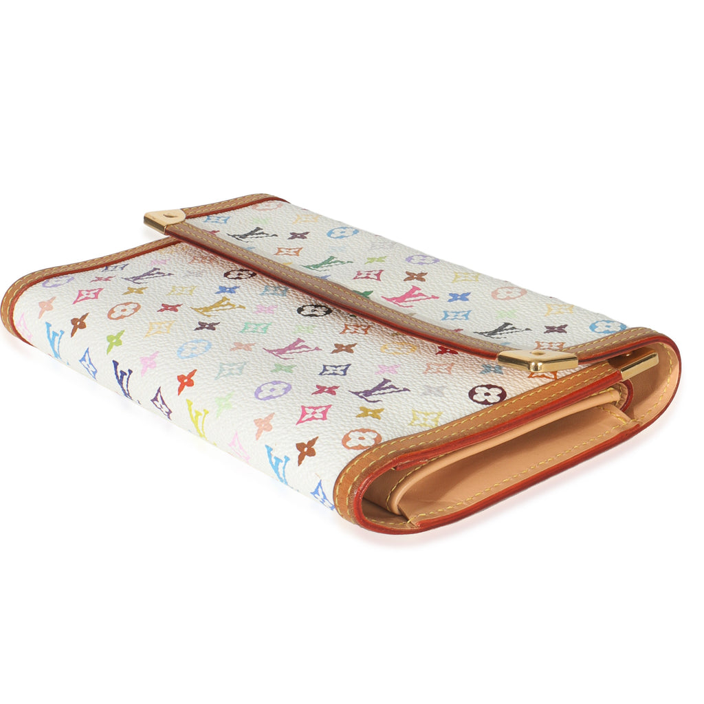 Louis Vuitton White Multicolor Canvas International Wallet