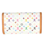 Louis Vuitton White Multicolor Canvas International Wallet