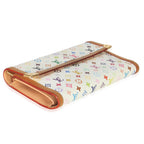 Louis Vuitton White Multicolor Canvas International Wallet