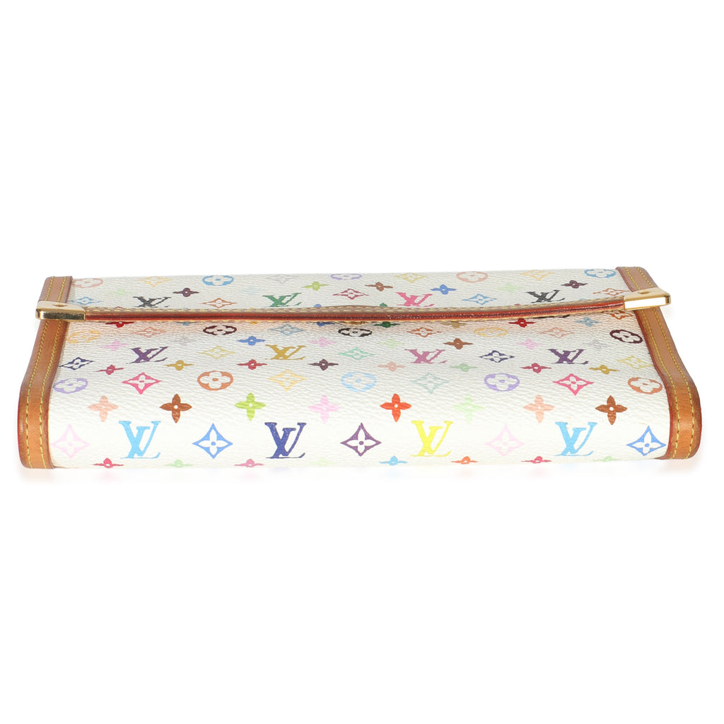 Louis Vuitton White Multicolor Canvas International Wallet