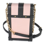 Louis Vuitton Rose Ballerine Black Epi Vertical Trunk Pochette