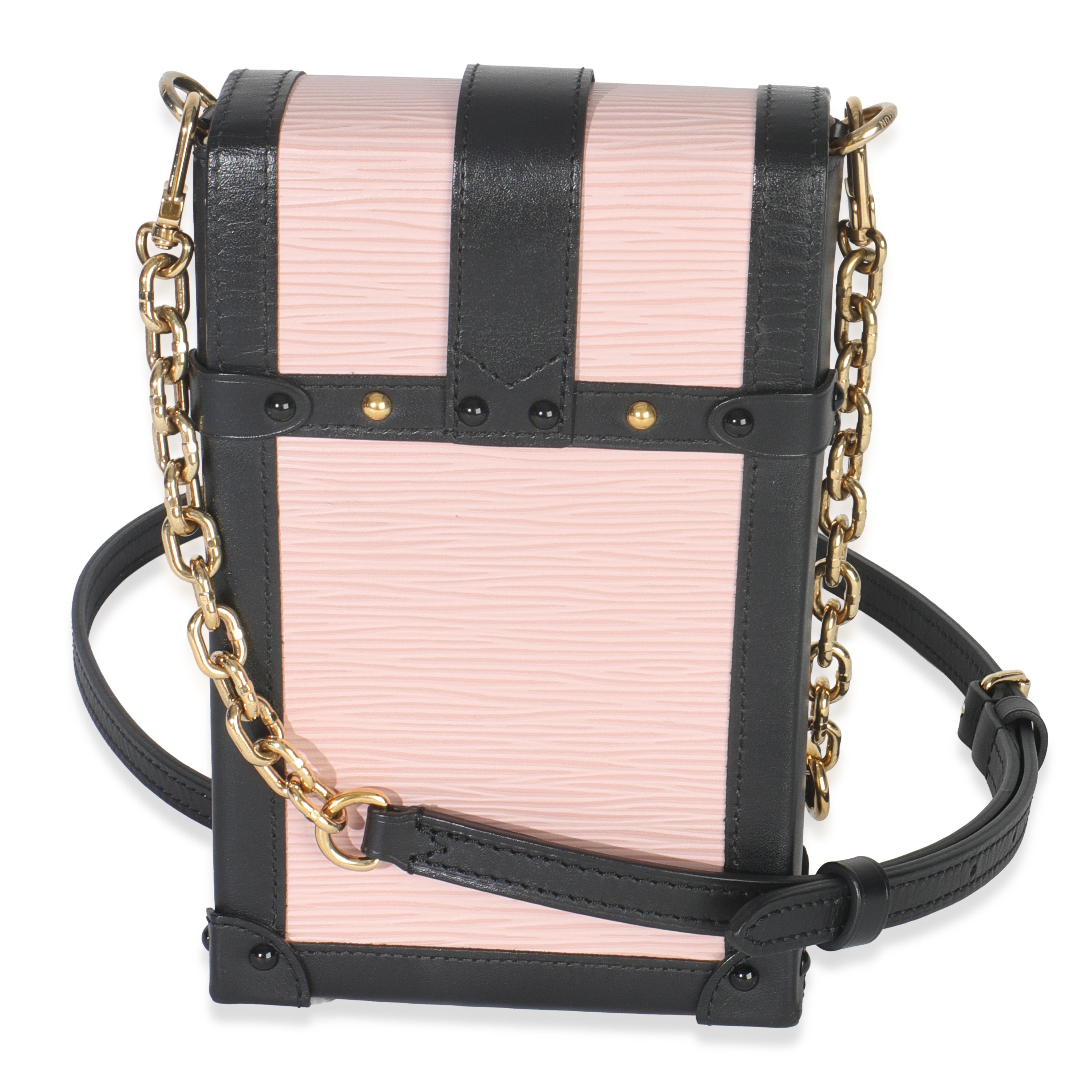 Louis Vuitton Rose Ballerine Black Epi Vertical Trunk Pochette