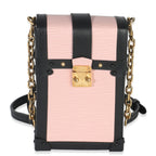 Louis Vuitton Rose Ballerine Black Epi Vertical Trunk Pochette