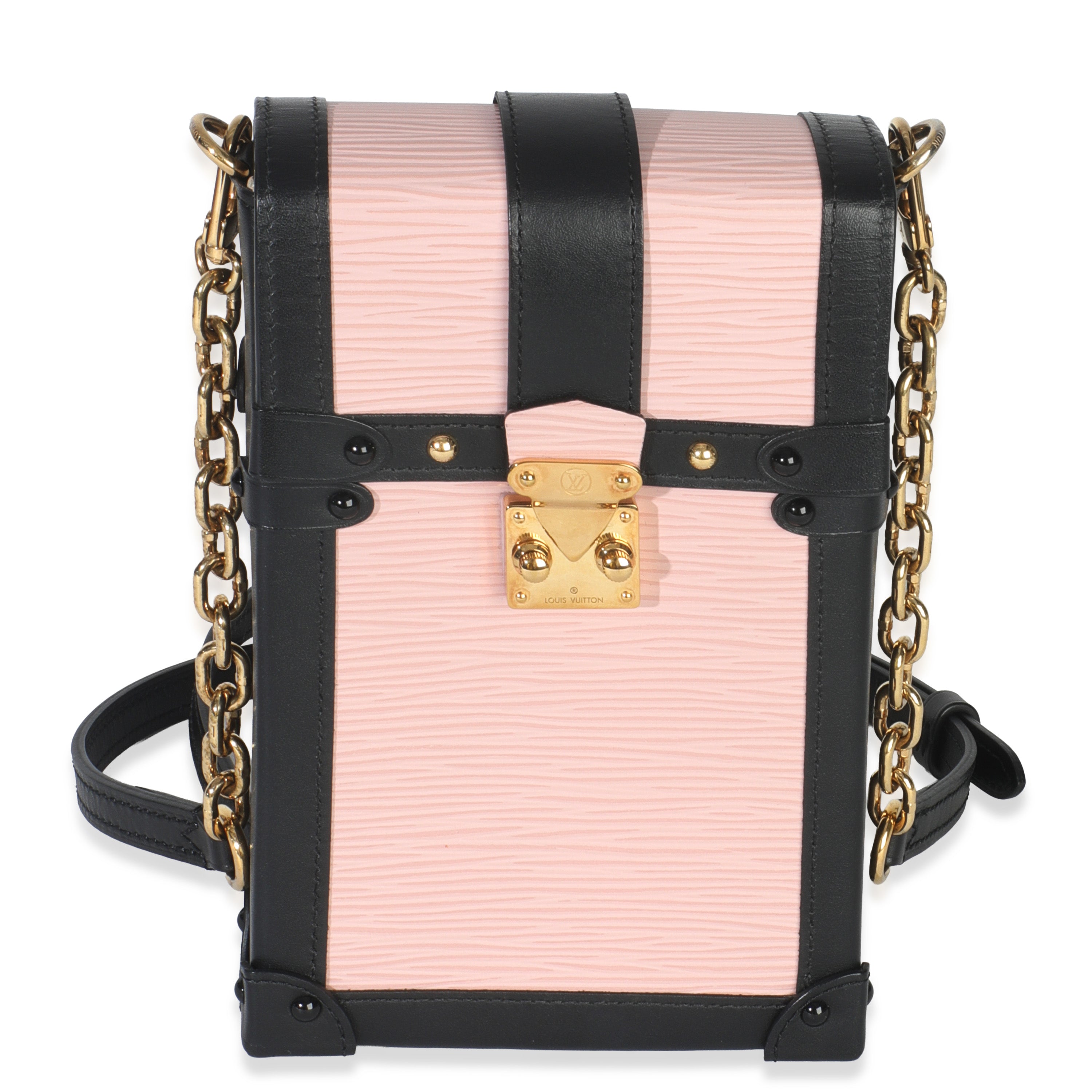 Louis Vuitton Rose Ballerine Black Epi Vertical Trunk Pochette