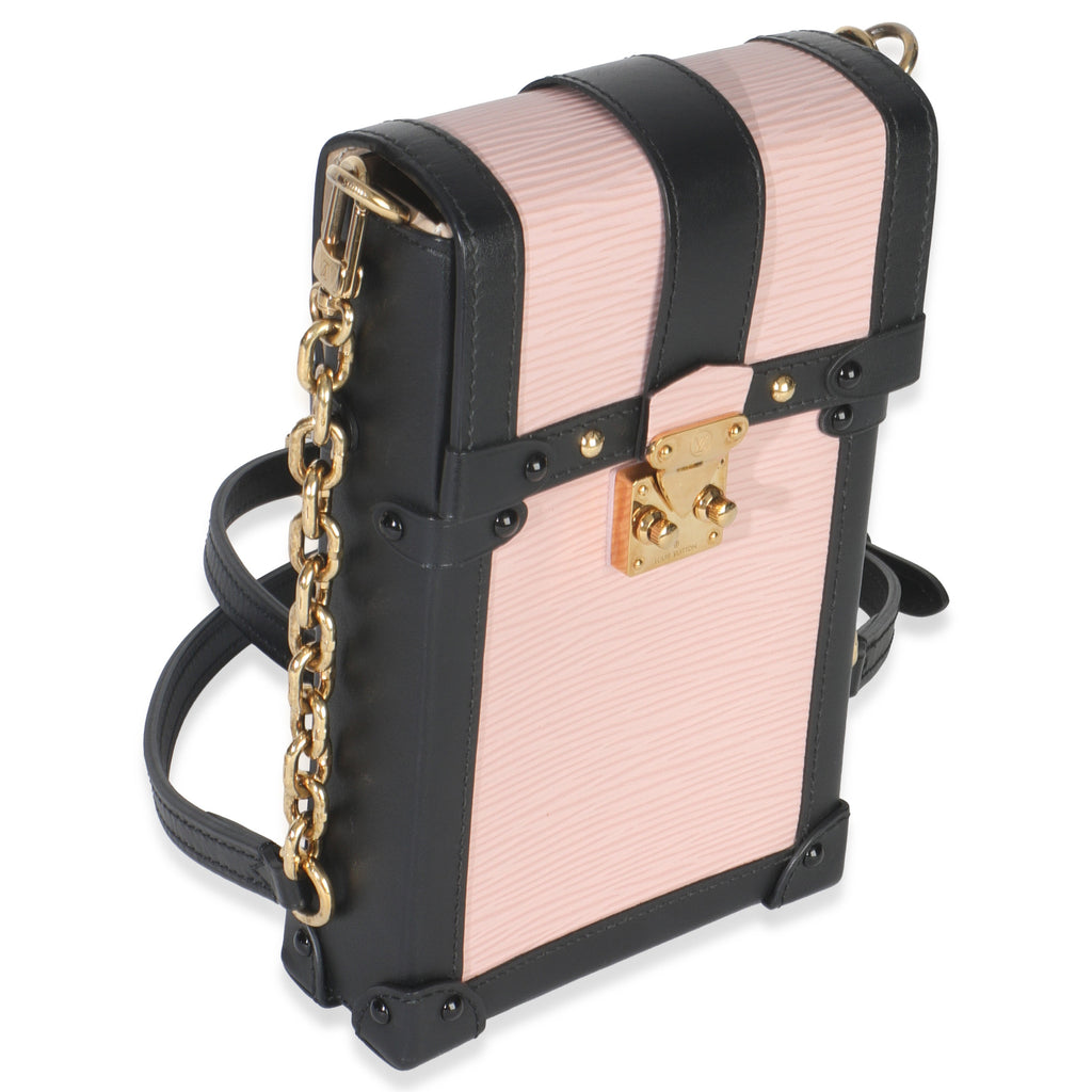 Louis Vuitton Rose Ballerine Black Epi Vertical Trunk Pochette