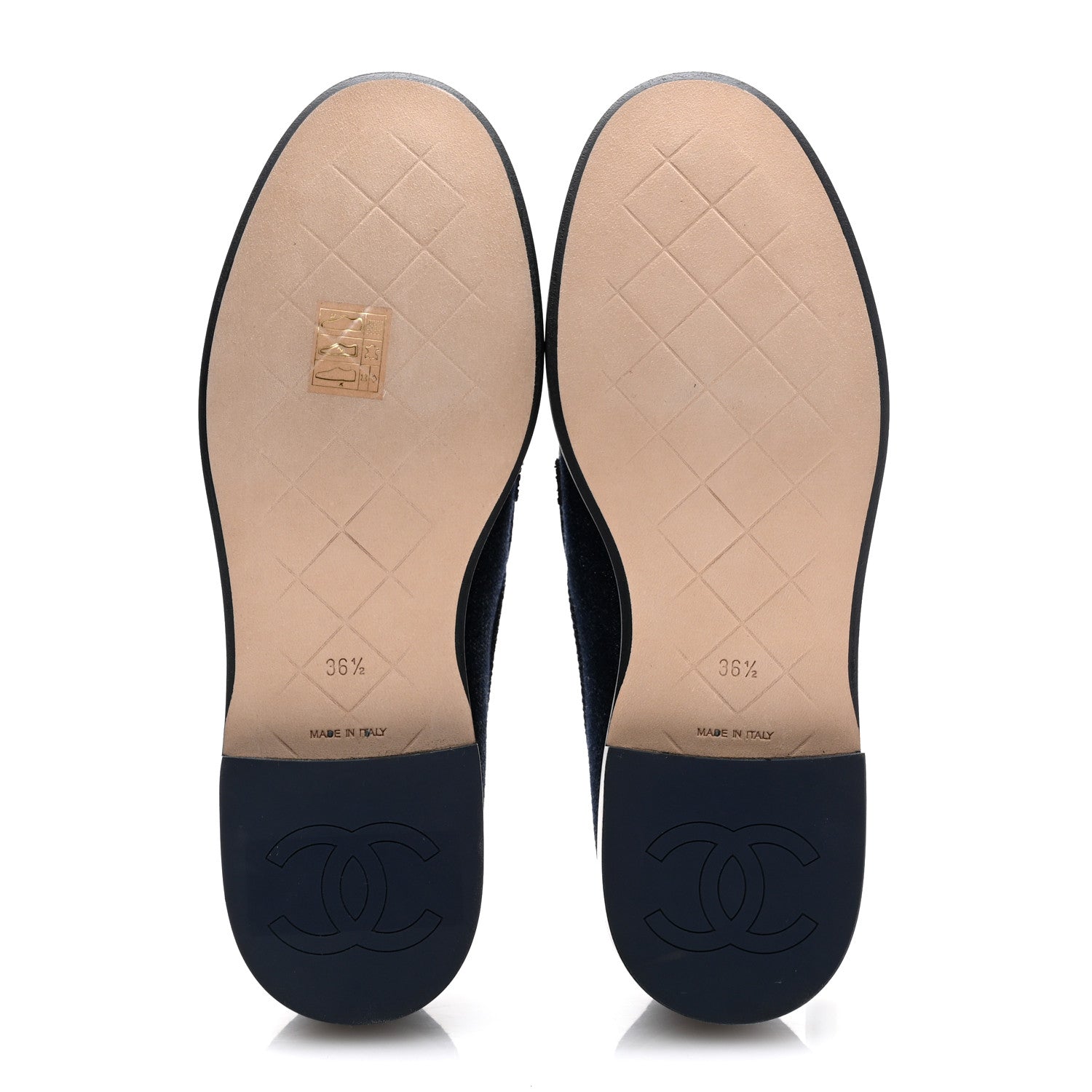 Chanel Denim CC Turnlock Loafers 36.5 Dark Blue