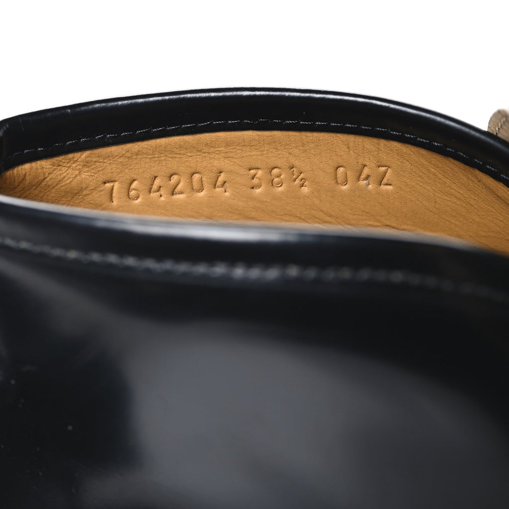 Gucci Cordovan Lux Womens Horsebit Platform Ankle Boots 38.5 Black