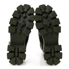 Prada Spazzolato Rois Re-Nylon Metal Triangle Logo Monolith Pouch Pocket 55mm Boots 37.5 Militare