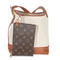 Louis Vuitton Ecru Cognac Canvas Calfskin Low Key Hobo PM