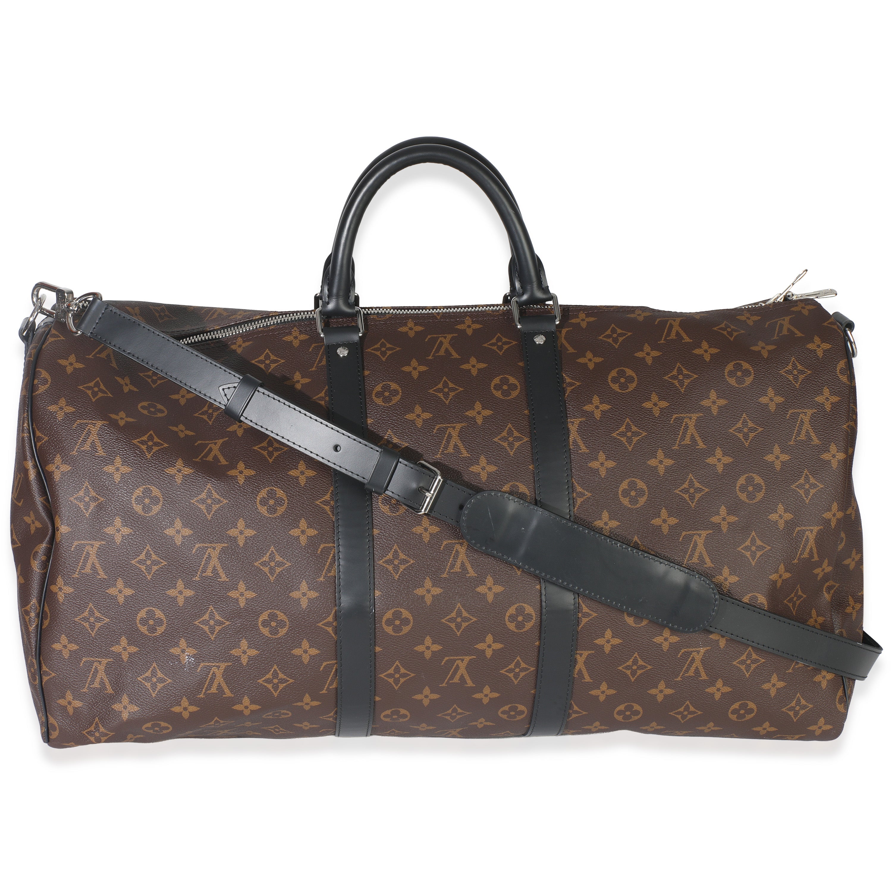 Louis Vuitton Monogram Macassar Canvas Keepall Bandouliere 55
