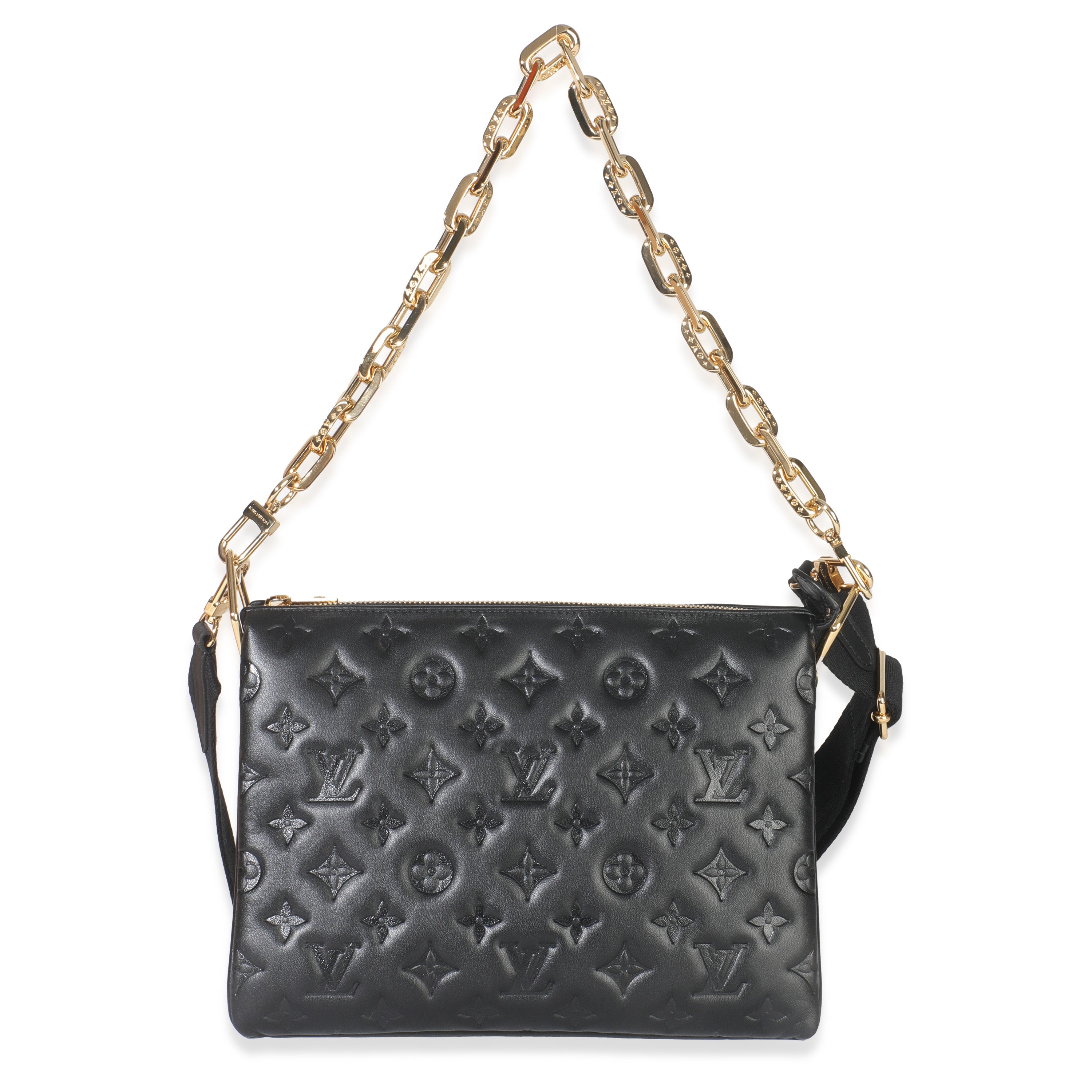 Louis Vuitton Black Monogram Puffy Coussin PM
