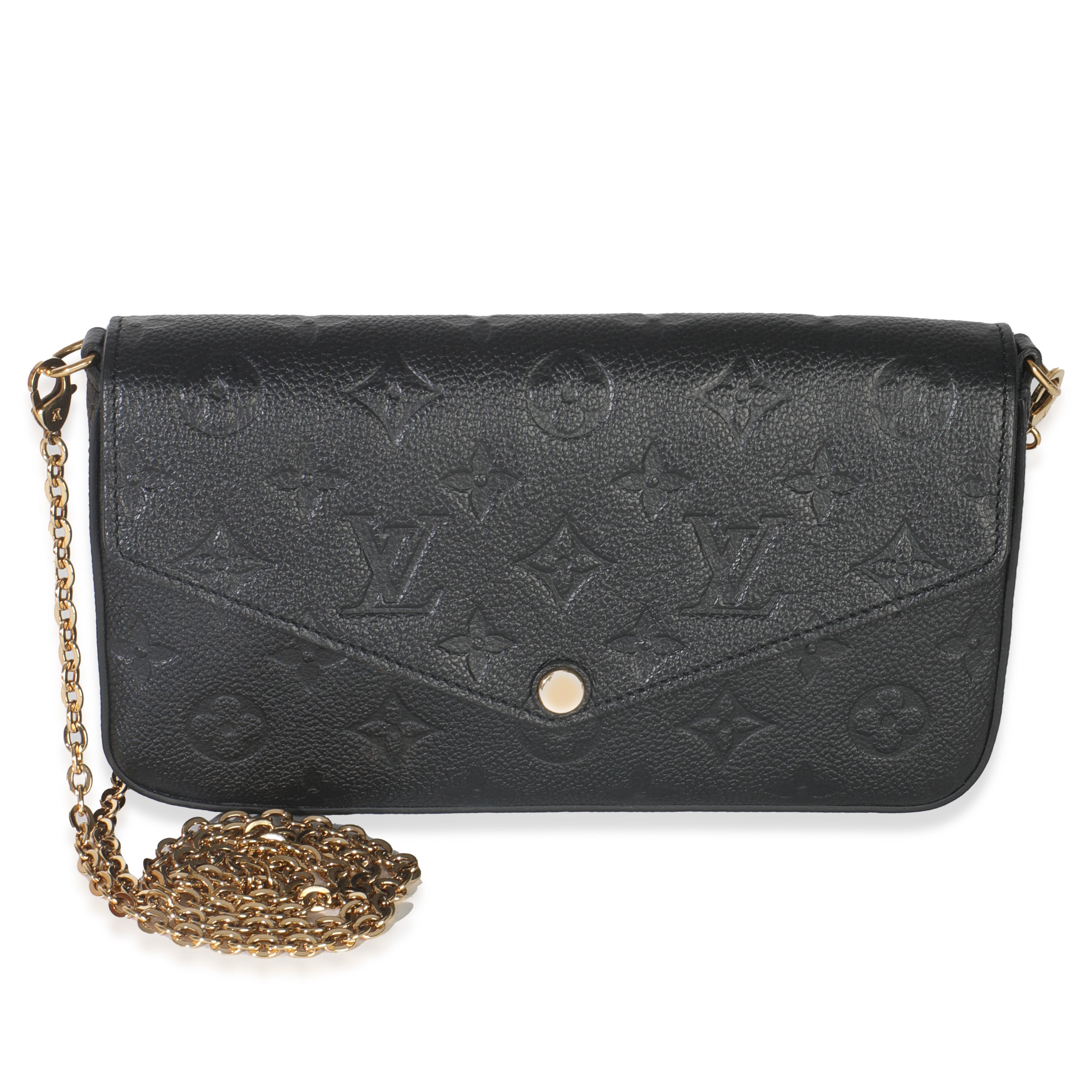 Louis Vuitton Black Monogram Empreinte Felicie Pochette
