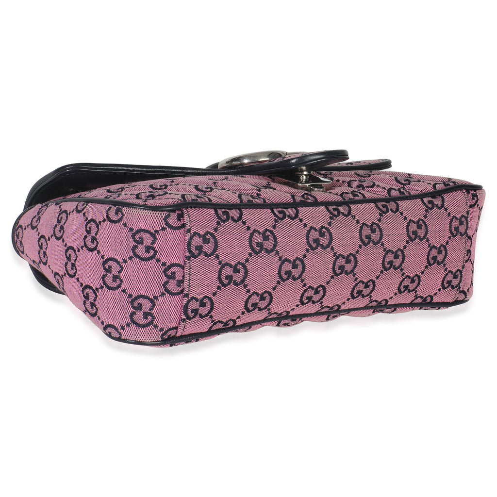 Gucci Pink GG Matelasse Diagonal Canvas Small GG Marmont Shoulder Bag