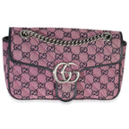 Gucci Pink GG Matelasse Diagonal Canvas Small GG Marmont Shoulder Bag
