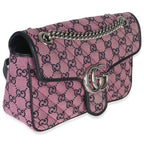 Gucci Pink GG Matelasse Diagonal Canvas Small GG Marmont Shoulder Bag