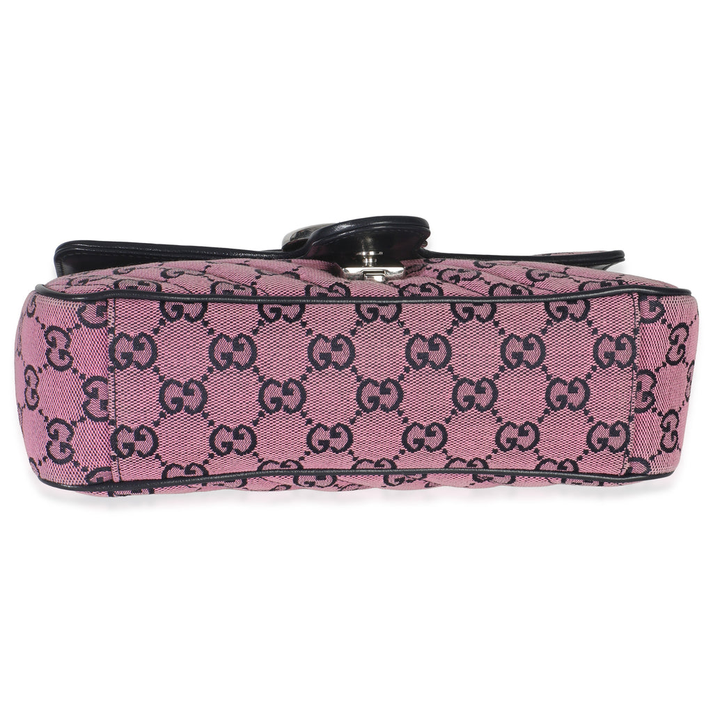 Gucci Pink GG Matelasse Diagonal Canvas Small GG Marmont Shoulder Bag